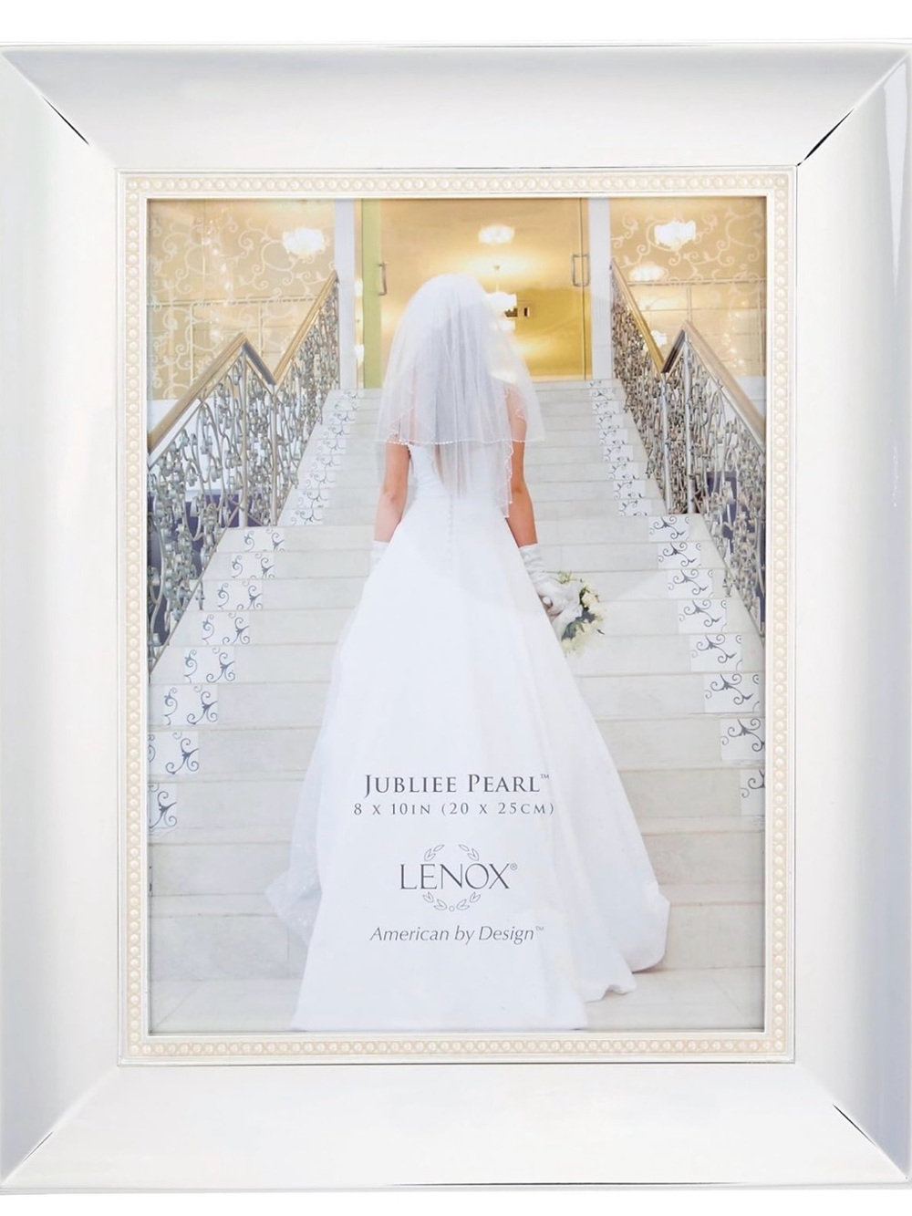 New in Box Lenox Jubilee Pearl White Picture Frame with Pearl Inner Trim